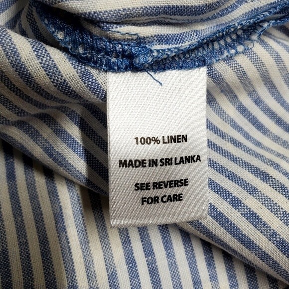 SPARTINA 449 Oyster Alley Blue and White Floral Printed Wren Tunic Dress XS - Picture 5 of 8